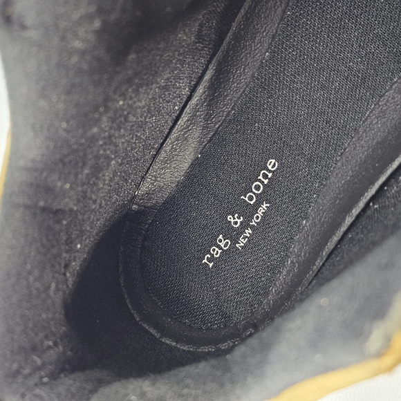 rag & bone Retro Hiker Mid Top Sneaker in Mustard Women's 38.5 or 8.5 - Picture 9 of 11